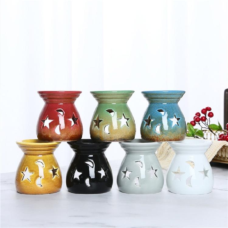 Beautifully Craft Ceramic Incenses Holder Featurings Star And Moon Essential Oil Burners Perfect For Meditations