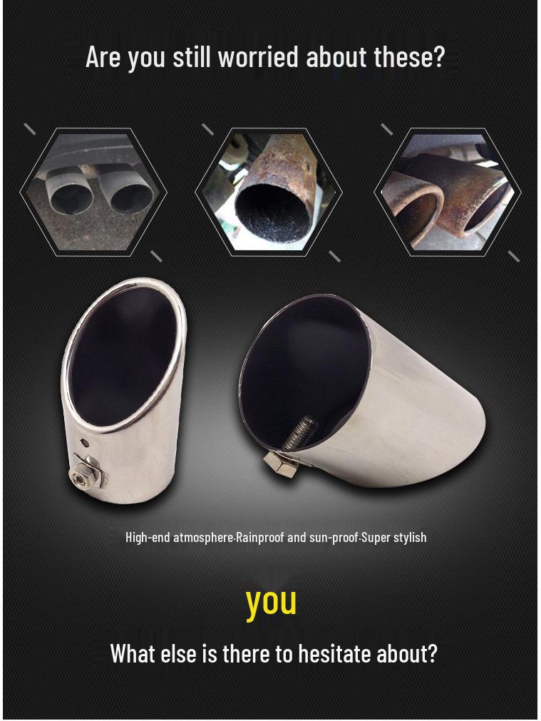 Нержавеющая сталь Выхлопная труба хвостовая для Octavia 1.6 Jinbei