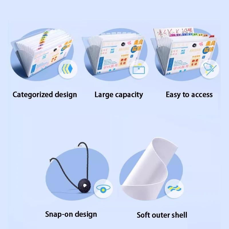 Прозрачная папка-вкладыш A4, сумка для документов, многослойная расширяющаяся папка, держатель для школьных и офисных канцелярских товаров