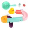 DIY Baby Bath Toys Wall Suction Cup Marble Race Run Track Bathroom Assembled Track Slippery Bath Toy Set For Children