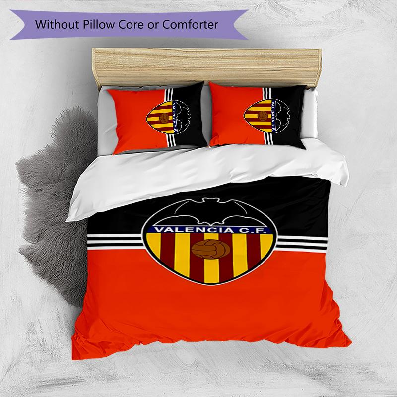 Valencia CF Printed 3PCS Bedding Set Soft Breathable Duvet Cover Pillowcases Set Washable Bedroom Decor Home Gift