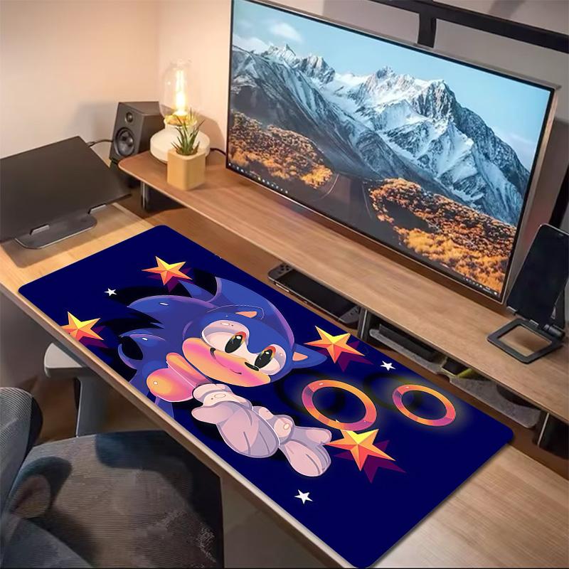 Sonic the Hedgehog Print Cushion Non-slip Laptop Tablet Big Mousepad XXL Mat Mini PC Playmat With Lock edge