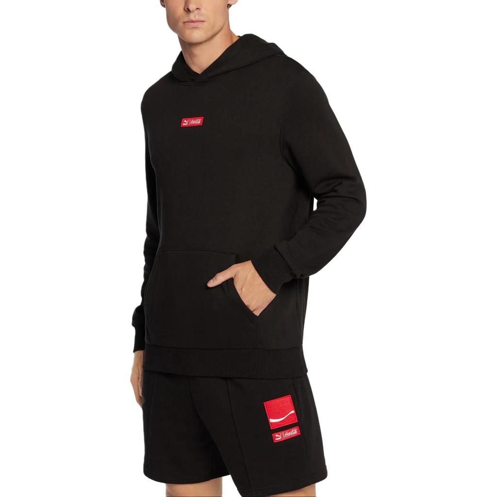 PUMA Coca Cola Sweatshirts Men's Black Hooded Moderate Other (Unisex) Sweatshirts 536161 01
