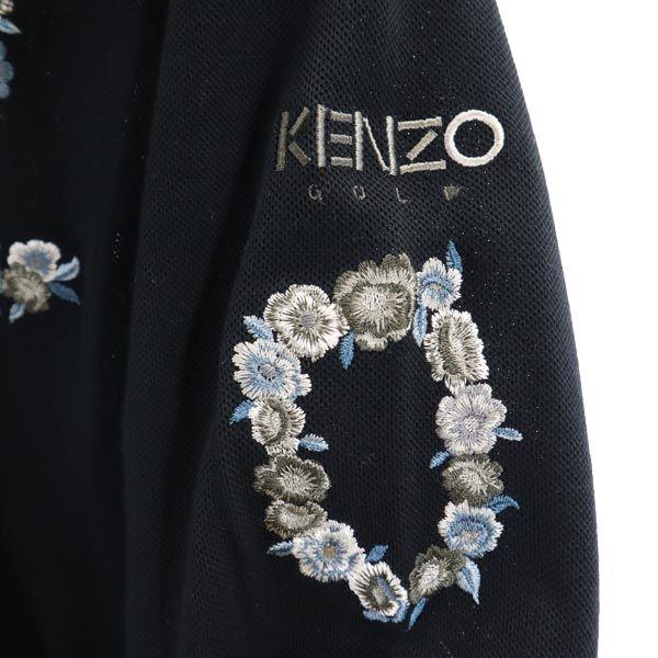 KENZO GOLF 90-е Старая Рубашка поло с длинным рукавом 2 Темно-синий Женская Б/У
