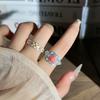 Court style ring women's new Chinese Hanfu accessories color enamel gourd personality niche design ring