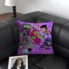 TTeen TitansS GGo Cartoon Cushion Cover Natural Linen Organic Fabric DoubleSided Printing Sofa Home Decor Gift Pillow Case