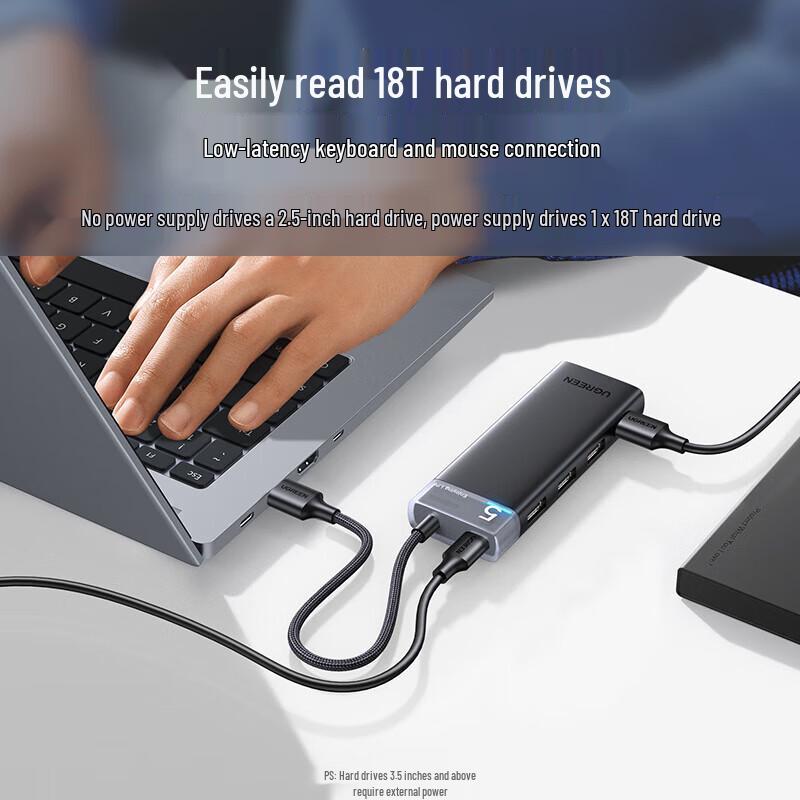 UGREEN USB 3.0 4-Port Hub with 1.5m Braided Cable