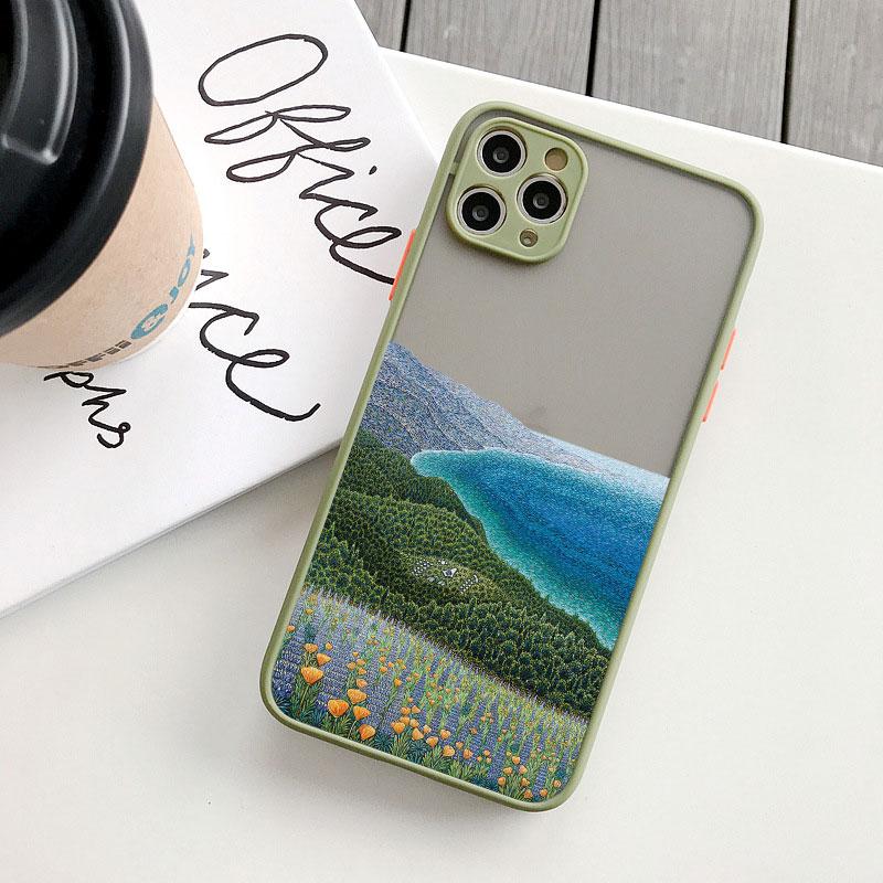 Field Flower Jungle Fresh Scenery Phone Case For iphone 16 14 11 12 13 15 Pro Max Mini 7 8 Plus SE2 XR XS Shockproof Cover Funda