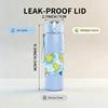1PC Earth Globe Simple Line Art Print 750ml Color Plastic Sports Water Bottle Leakproof Flip Straw Lid Suitable for Sports Office Home Use