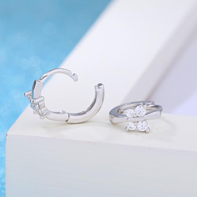 Серьги-бабочки с серебряным покрытием, женские серьги-клипсы, серьги-клипсы, милые модные персонализированные серьги