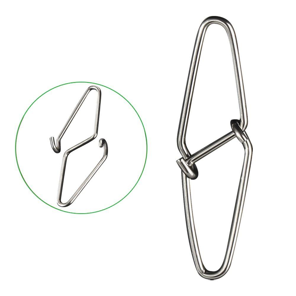 100PCS Not Damaging Fishing Line Fishing Swivel Snap Fishing Lure Connector Sea Fishing