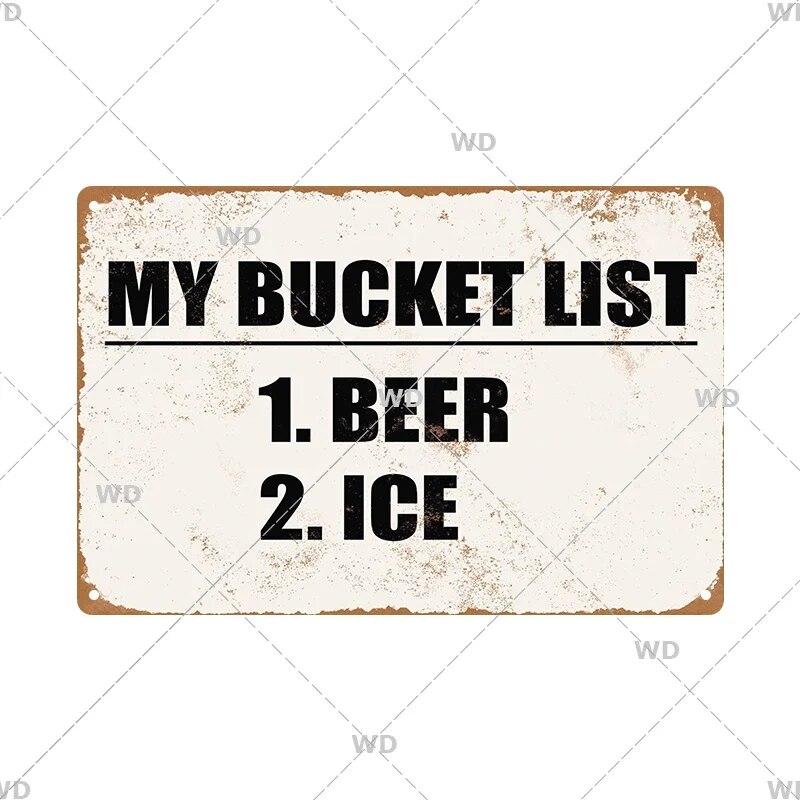 Retro Metal Plate Drink Tin Sign Funny Beer Wine Lover Vintage Metal Plaque for Bar Pub Club Kitchen Home Man Cave Wall Decor
