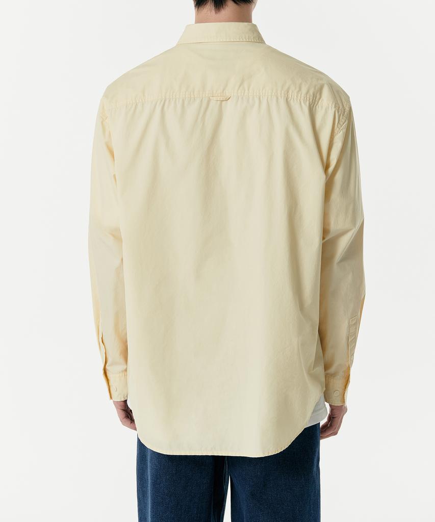 MUSINSA STANDARD Relaxed Washed Poplin Shirt [Lemon]