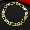 Men Bracelet Chain Hip Hop Jewelry Electroplating Bright Luster Bangle Birthday Gifts