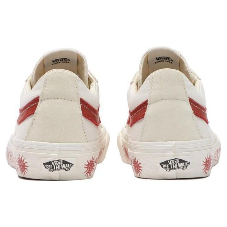 Vans Sk8 Low Модный принт Повседневная спортивная обувь Низкий верх Обувь для скейтборда Унисекс Кроссовки Красный Белый VN0A4UWIB80