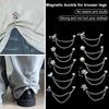 4/10Pcs Magnet Clothing Pins Multifunctional Magnetic Button Clips With Chain For Fixing Hem Long Pants Legs Cardigans Cuffs
