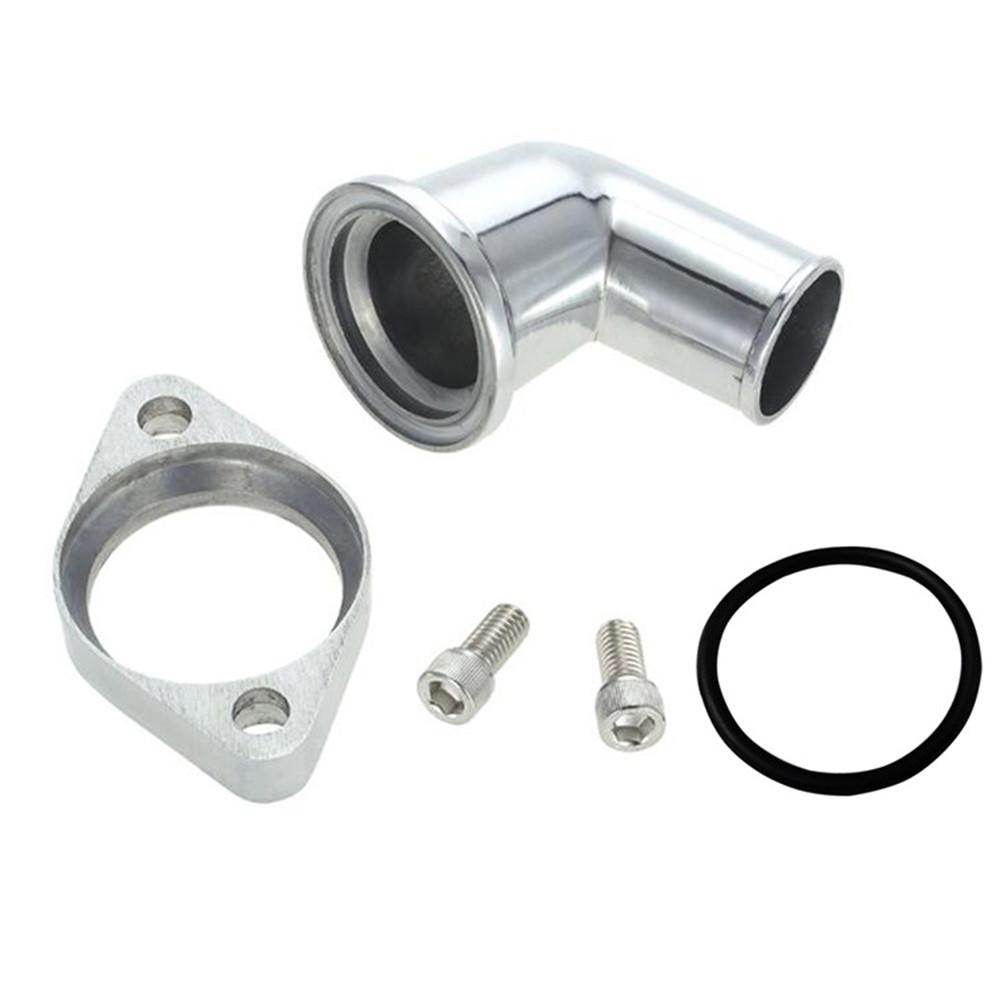 Car 15° Swivel Polished Water Neck Thermostat Housing For SBC CBC Chevy 396 454