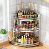 3-Tier Gunmetal Grey Kitchen Corner Storage Rack