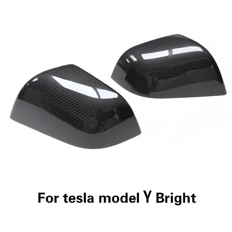 For Tesla Model 3 Model Y Original Rearview Mirror Cover Real Carbon Fiber Rear View Mirror Shell Auto Styling Protector Part