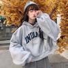 Hoodies Women Hooded Short Sweatshirt Thick Aesthetic Loose Letter All-match Leisure Simple Trendy Shcoolgirls Clothing Stylish
