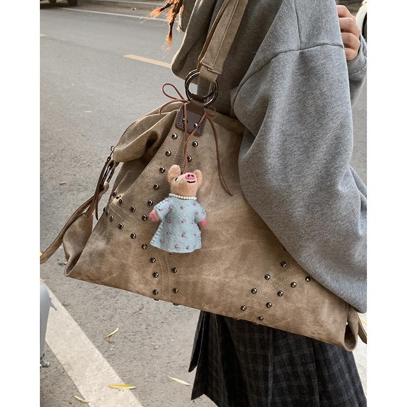 Оптовая сумка Wasteland Wind Женская 2025 Новая Модная Мода Ультра Ретро Сумка-тоут Простая Женская Сумка через плечо