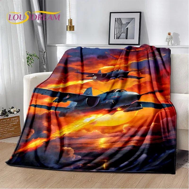 29 Style Space Spitfire Aircraft Air Force Jet Fighter Cartoon Blanket,Soft Throw Blanket for Home Bedroom Bed Sofa Cover Child