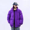 New Winter Cotton-padded Jacket Solid Color Couple Cotton-padded Jacket Stand-up Collar Thickened Warm Bread Jacket Sleeves Removable