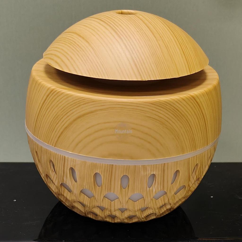 Креативный USB-увлажнитель воздуха с функцией ароматерапии и эффектом дыма и древесной фактуры с возможностью нанесения индивидуального логотипа