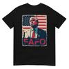 Смешная футболка с Трампом FAFO F Around Find Out Ретро Флаг США