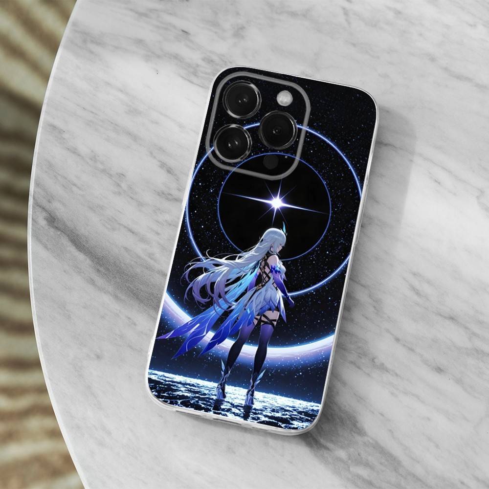 Genshin Impact Skirk Игра Для iPhone 12,Mini,16,X,17,Plus,11,Max,13,XR,15,Pro,14,SE,XS,Прозрачный Мягкий Чехол