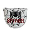 Golf Putter Cover Mallet Head Cover Spider Putter Cover Mallet Golf Cover Single Item Embroidery Waterproof Spider-NRC (Semi-circular Spider, White)