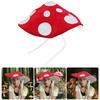 Lovely Mushroom Hat With Adjustable Neckties Soft Polyester Costume Accessory Headwear For RolePlay Halloween Party