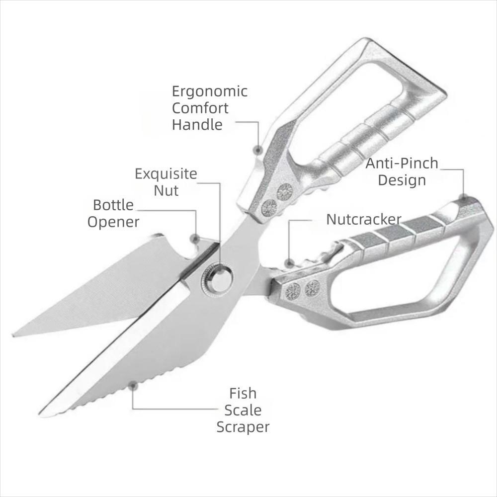 Stainless Steel Poultry Shears Ultra Sharp Chicken Bone Scissors Boning Scissors  For Camping