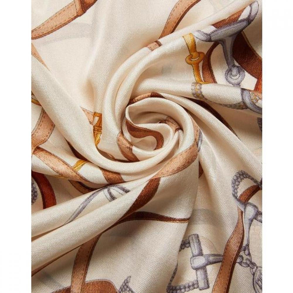 Daks Navy Chain Pearl Point Silk Scarf Dcsc2f011