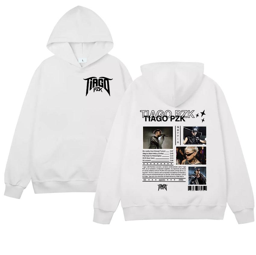 Rapper TIAGO PZK 2025 new Album Hoodie Men Vintage Oversized Pullover Sweatshirt Unisex Hip Hop gothic Pullover Hoody Streetwear