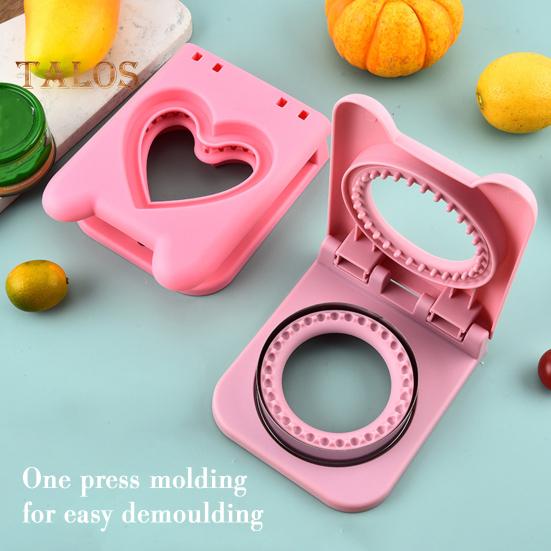 Sandwich Cutter And Sealer Pocket Sandwiches Maker Uncrustables Cutter Stainless Steel Blade Safe Design Easy To Use Kitchen Tools for Kids