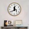 10inch Creative Wood Silent Wall Clock Fashion Decoration Digital Clock for Bedroom Study Office Coffee Shop Bar Counter
