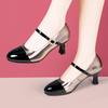 6см Маленький размер 33-42 Неглубокие Смешанный цвет Средний Каблук-рюмочка Обувь Мэри Джейн Весна 2025 Обувь из натуральной кожи для узких ног Танцевальная