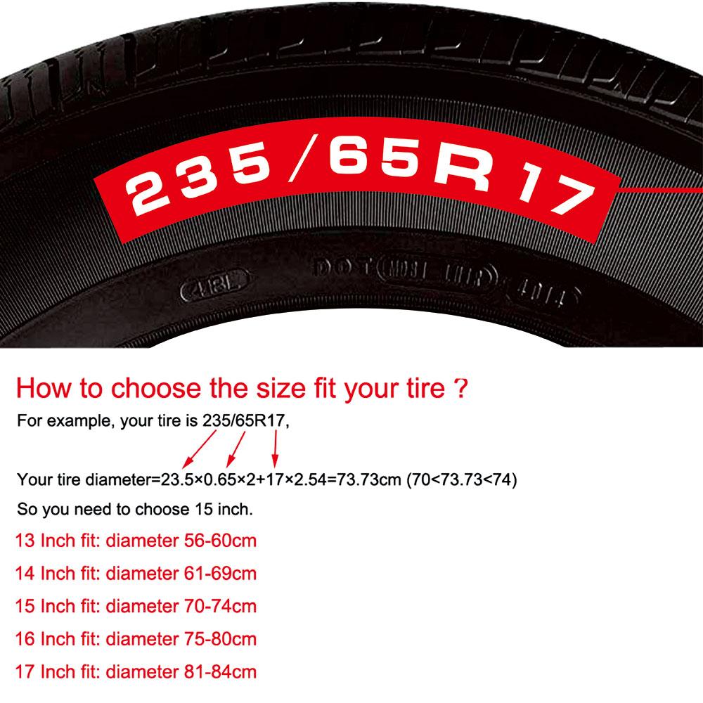 Car Style 14" 15" 16" 17" Inch Car Tire Cover 4WD 4x4 PVC Leather Spare Wheel Tire Cover Case Bag Pouch Protector Fit For Jeep