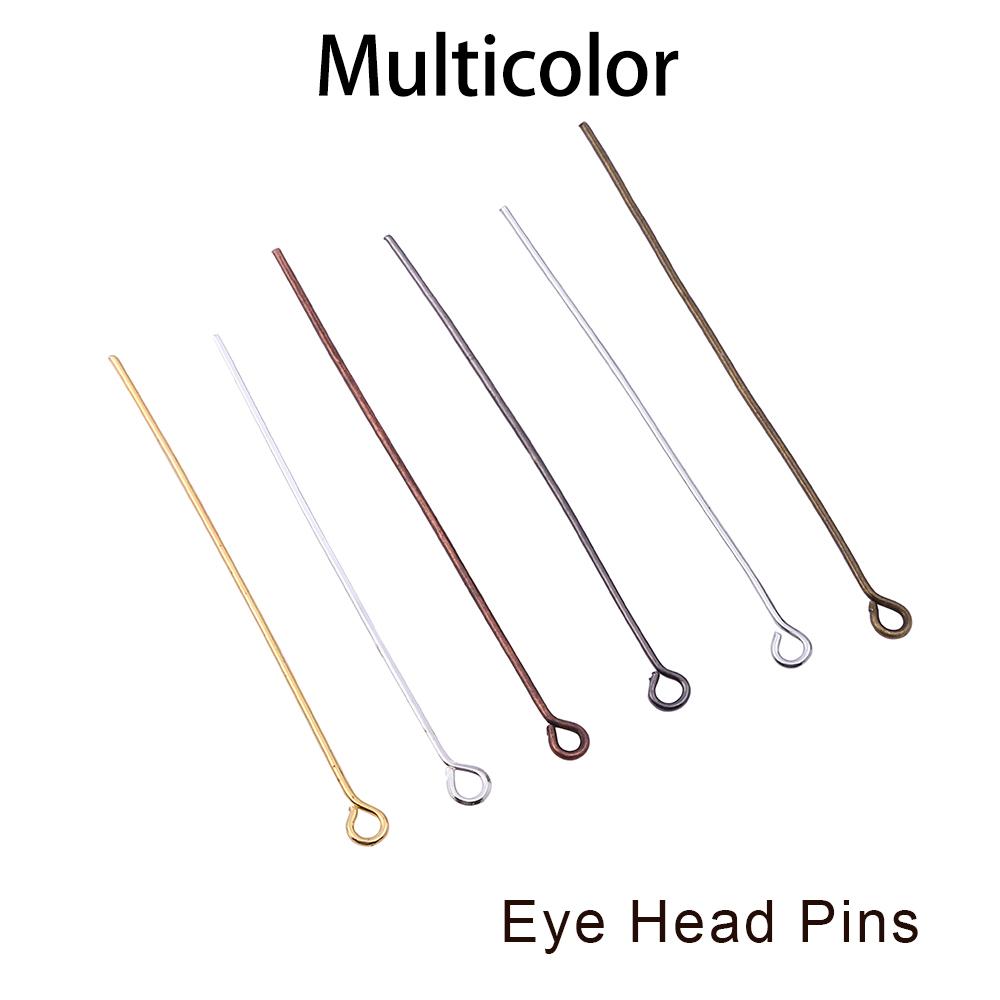 200Pcs/lot 10-50mm Flat Head Ball Head Eye Head Pins Connectors For Necklace Pendant DIY Jewelry Making Accessories Supplies
