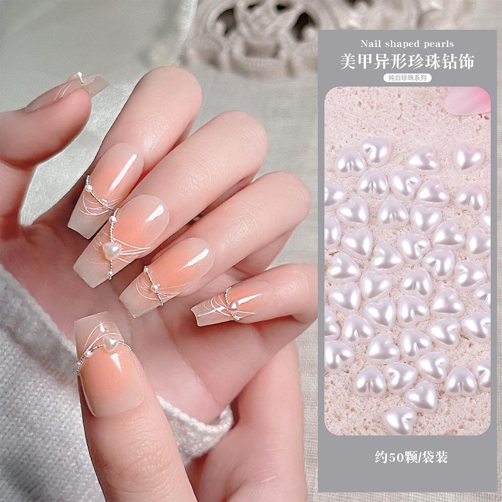 Bagged Three-Dimensional Butterfly Love Nail Art Jewelry Abs Resin Nail Art Pearl Nail Art Decoration Change