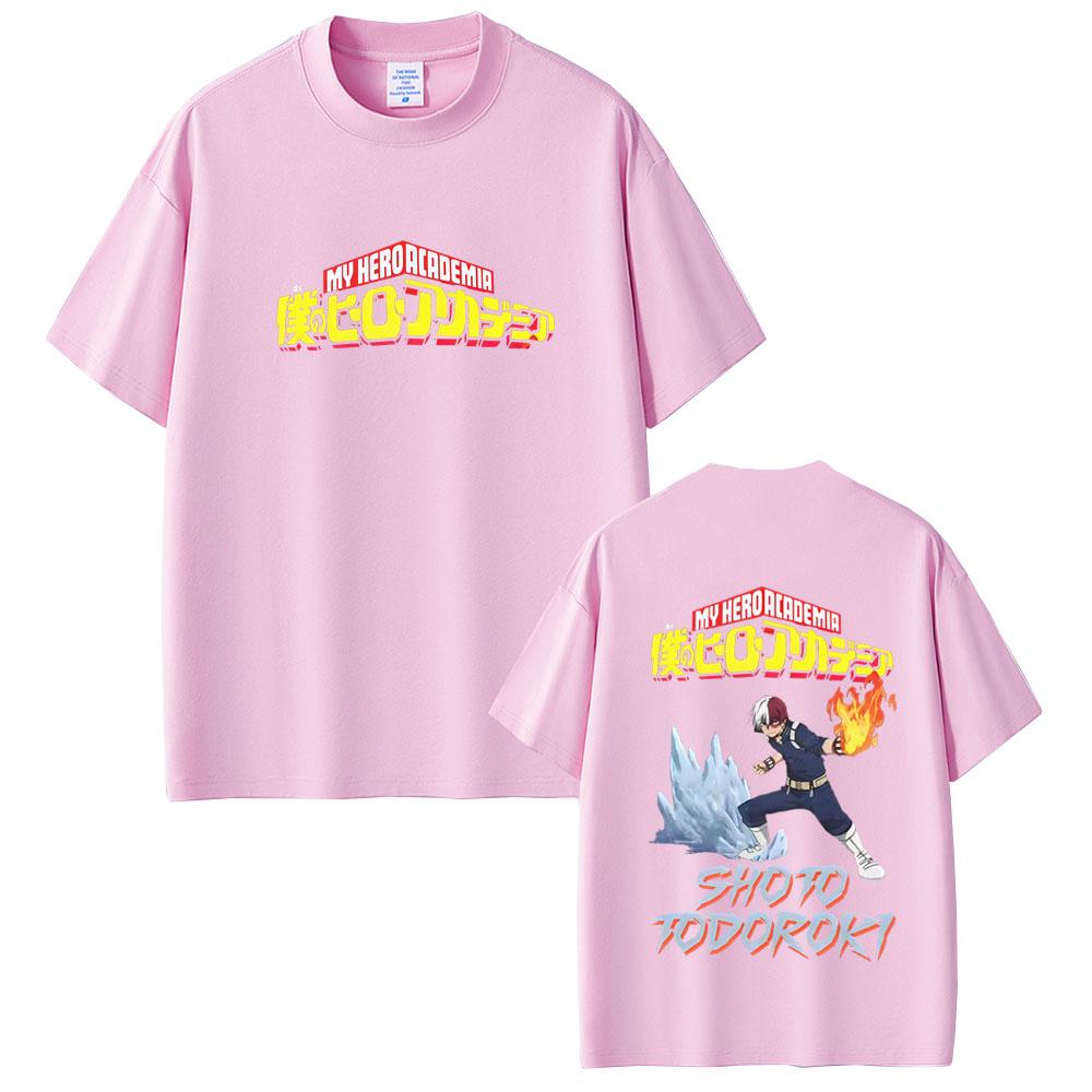 Anime My Hero Academia Todoroki Shoto Graphic T-shirt Male Vintage Casual T Shirts Unisex Women Unisexga Tshirt Unisex Fashion Tees