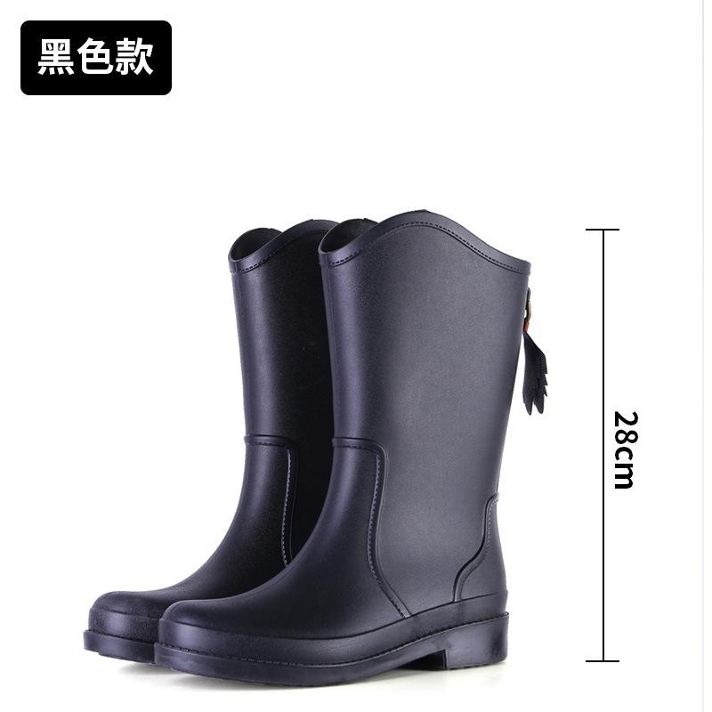 Women's Tall Rain Boots Kitchen Waterproof Non-slip Rain Boots Women Fashion Outdoor Work Boots Novo Em Botas Femininas 2024
