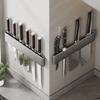 Kitchen Multifunctional Storage Rack, Knife Holder, Wall Mounted, Minimalist Knife Holder for Storing and Inserting Kitchen Knives