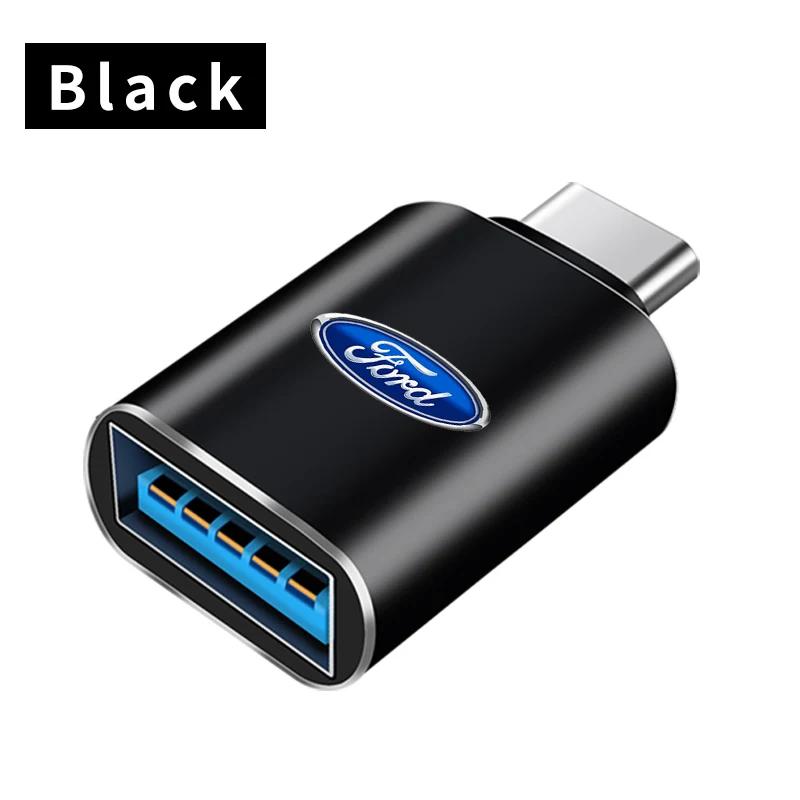 New 2026 Car Sticker Auto Interior Goods Type C To USB 3.0 Car Charging Converter for Ford Mustang Raptor Fiesta Focus 2 3 4 Mon