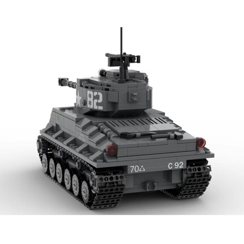 MOC-140960 M4 Sherman Tank Model Building Blocks Children’s Toy Set