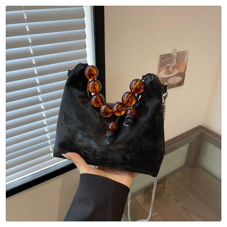 Новая китайская сумка женская летняя новая ручная сумка с вышитыми жемчужинами, модная тенденция, универсальная сумка через плечо