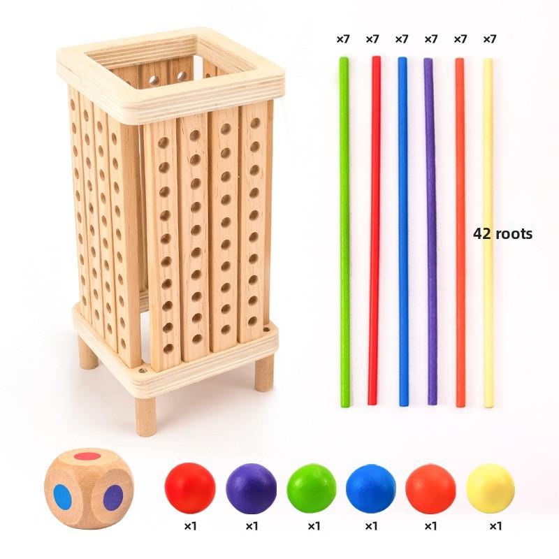 Wooden Stick Montessori Playboard For Children Educational Kids Puzzle Game Toy