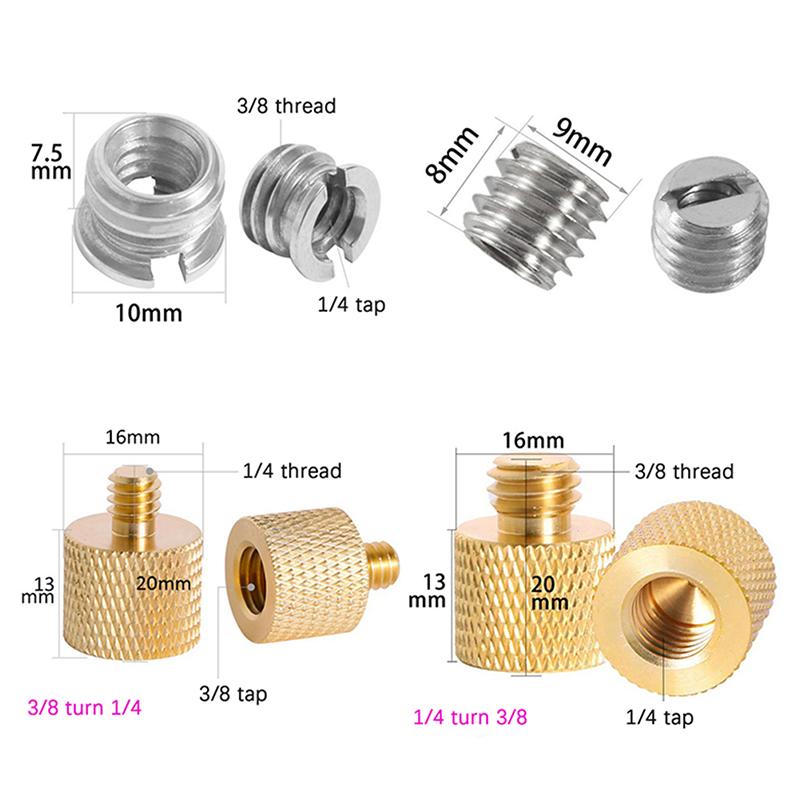 Camera Accessories Camera Conversion Screw 5/8 To 3/8 To 1/4 Inch Adapter Mount