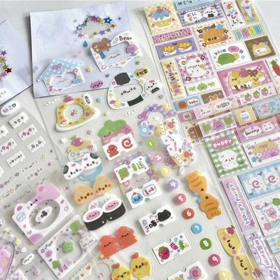 8 шт./компл. наклейки Kawaii Design для детей, корейские милые мультяшные животные, скрапбукинг, журнал, наклейка, прекрасный декор для канцелярских принадлежностей своими руками